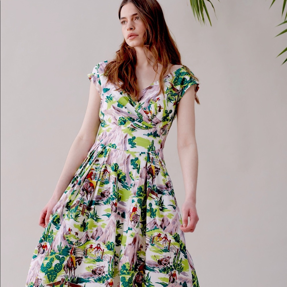 Emily and Fin Florence dress in Cowboys